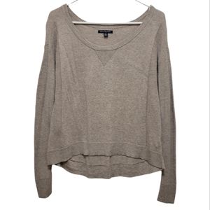 American Eagle Tan Gray Long Sleeve Knit Sweater